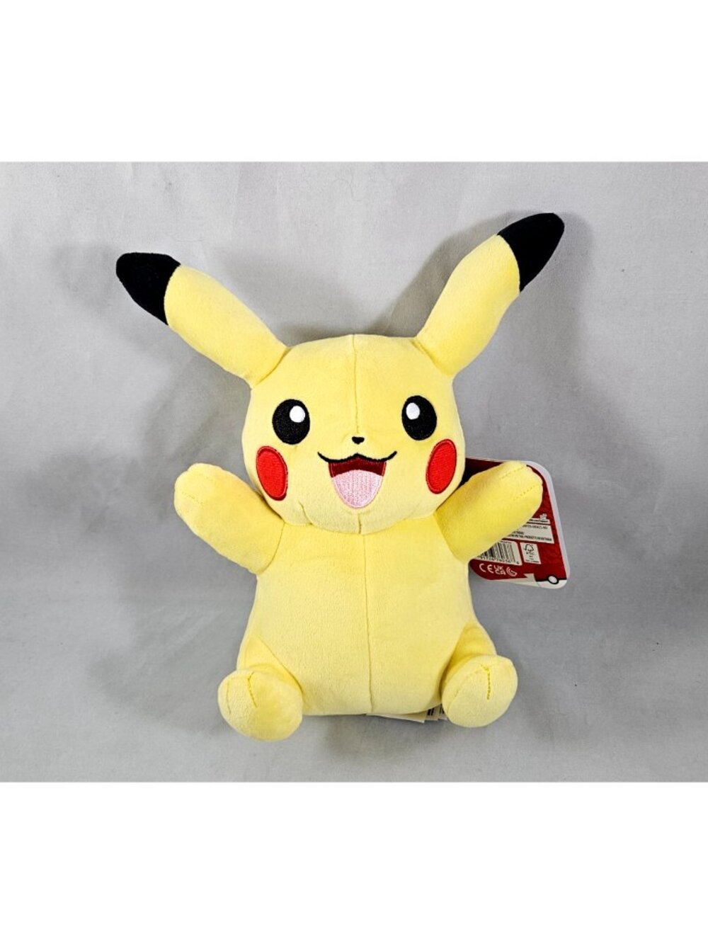 Pokemon Pikachu Plush 2025 Happy Open Mouth Stretched Arms Jazwares 8in New